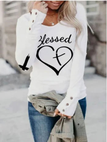 Women's New Trumpet Sleeve T-Shirt for Fall