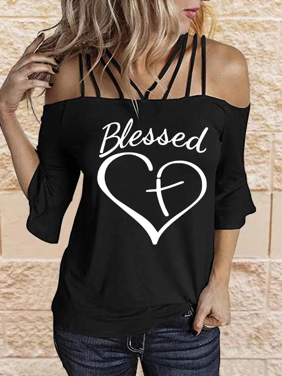 Women's New Trumpet Sleeve T-Shirt for Fall
