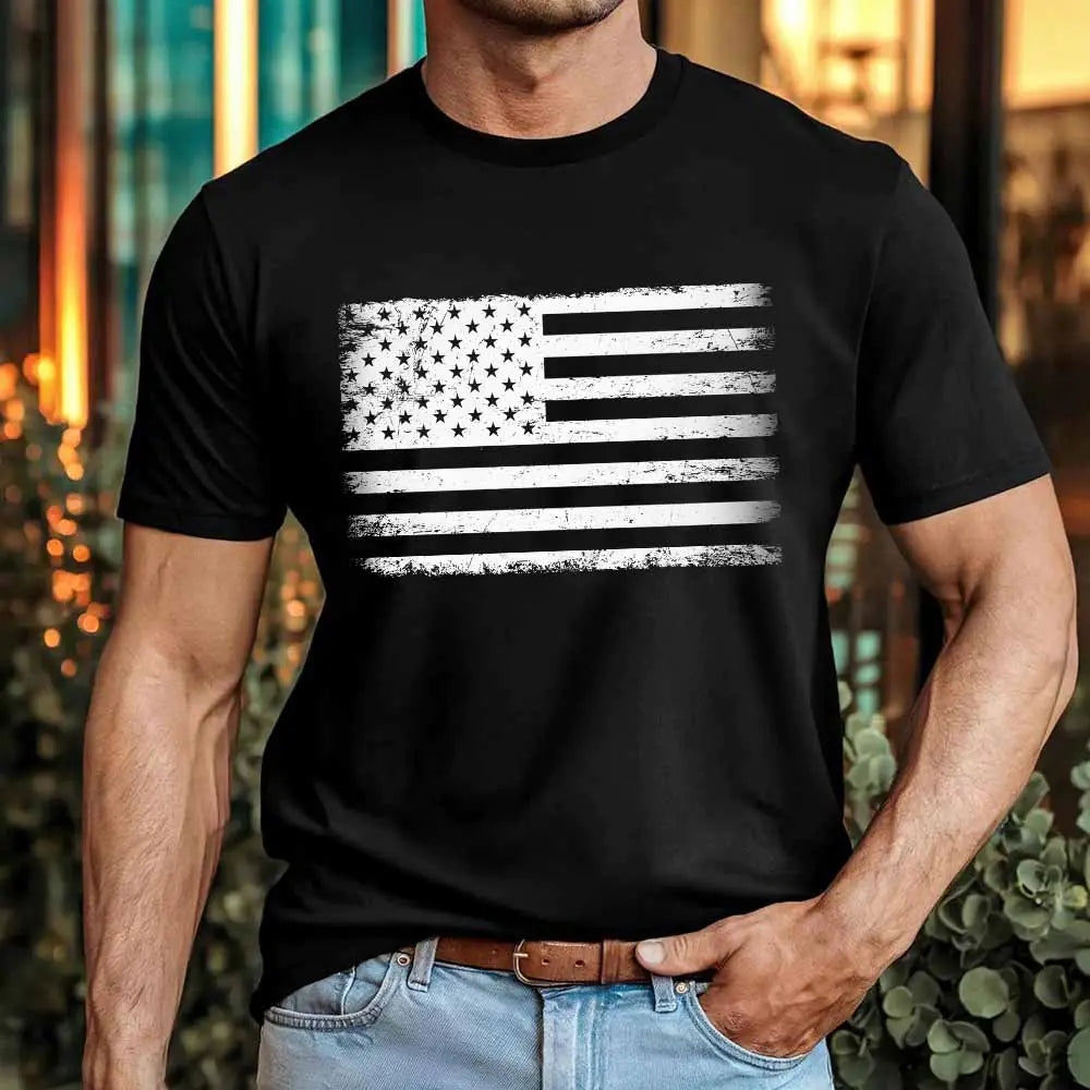 Rogue Style USA Distressed Flag Unisex T-Shirt