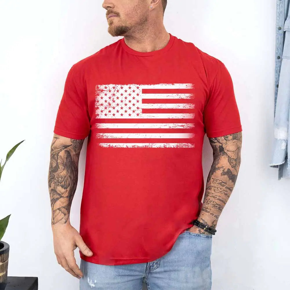 Rogue Style USA Distressed Flag Unisex T-Shirt