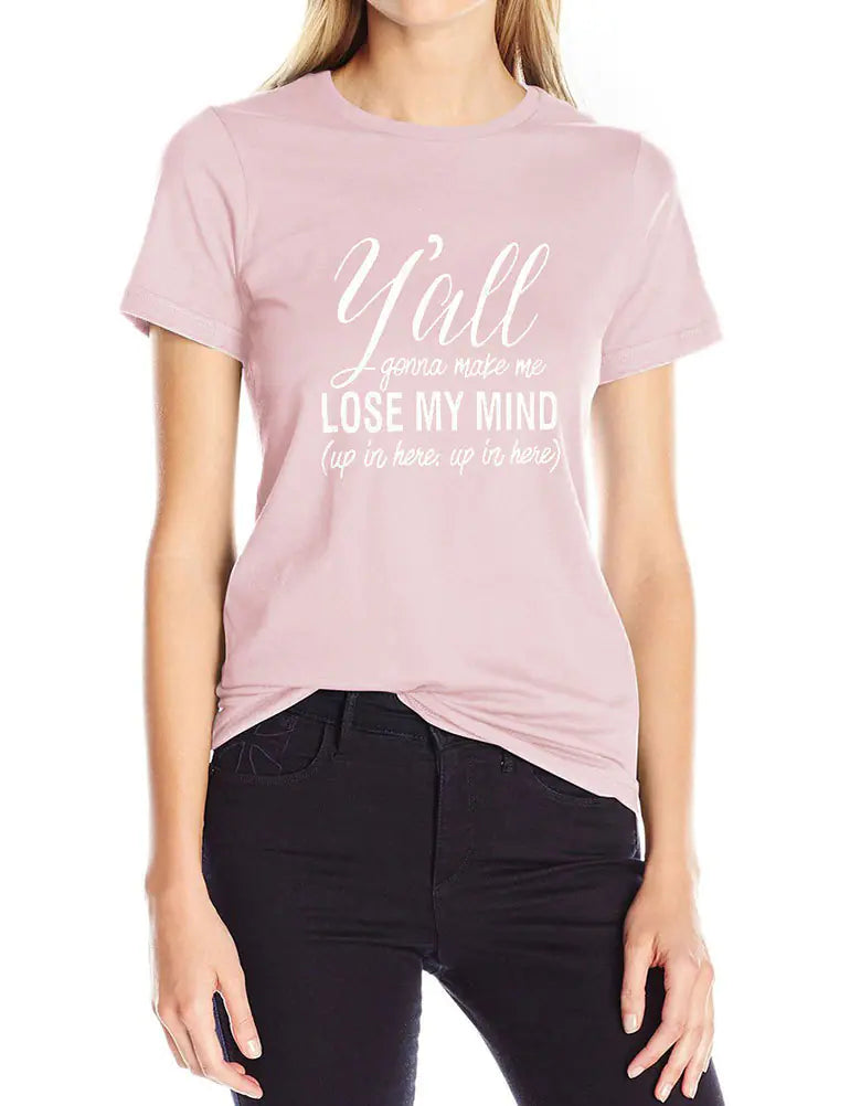 LOSEMYMIND Women's Trendy Graphic Tee Short Sleeve