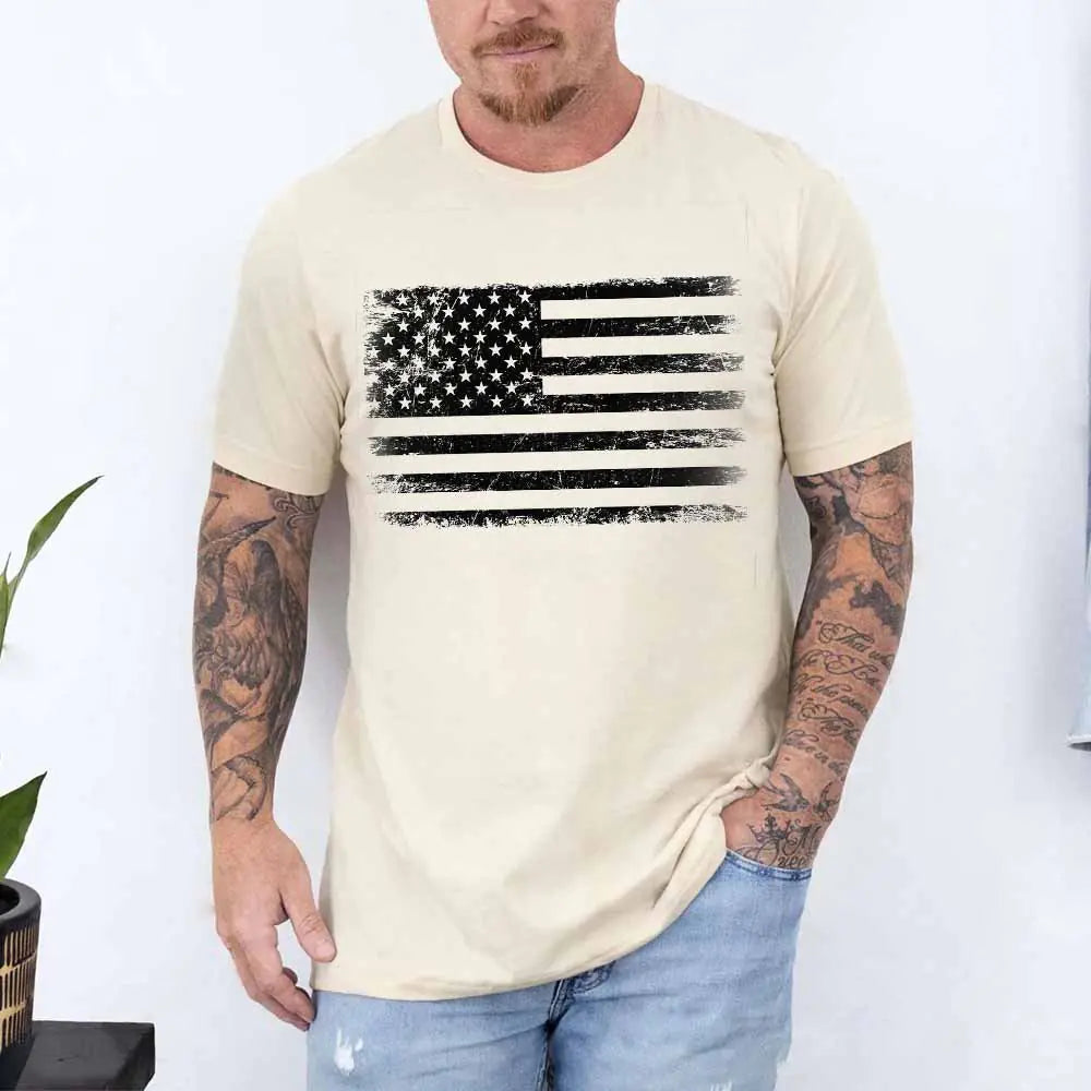 Rogue Style USA Distressed Flag Unisex T-Shirt