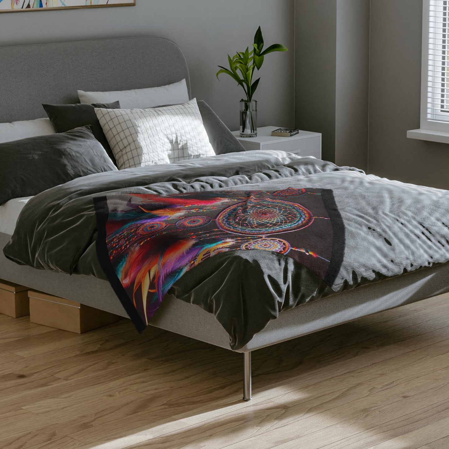 Velveteen Microfiber Blanket ( Dream Catcher)