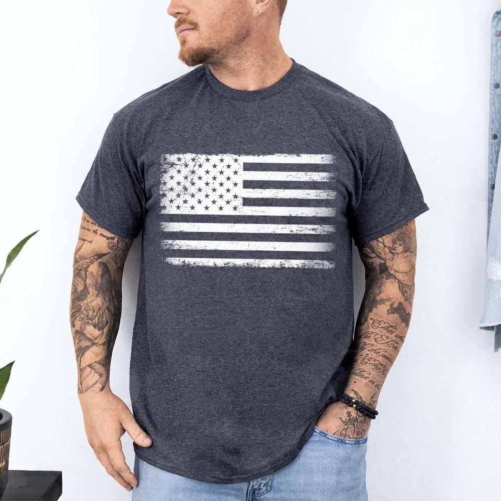 Rogue Style USA Distressed Flag Unisex T-Shirt