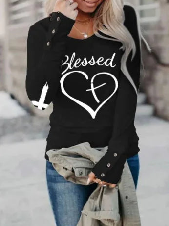 Women's New Trumpet Sleeve T-Shirt for Fall