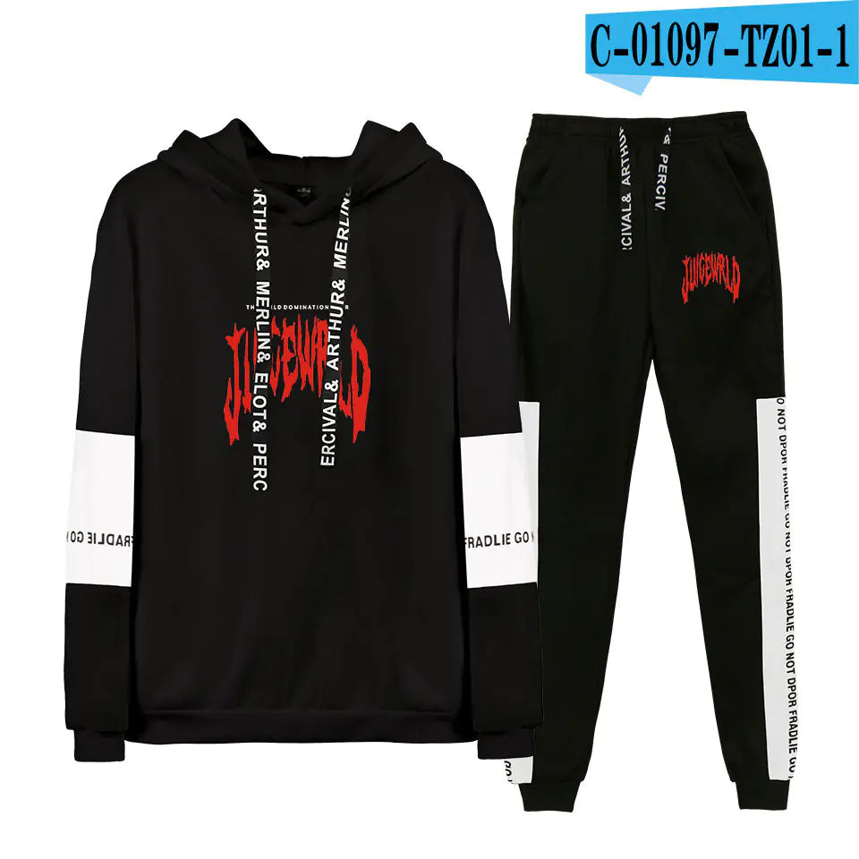 Juice WRLD Casual Couple Hoodie Set for Spring/Fall