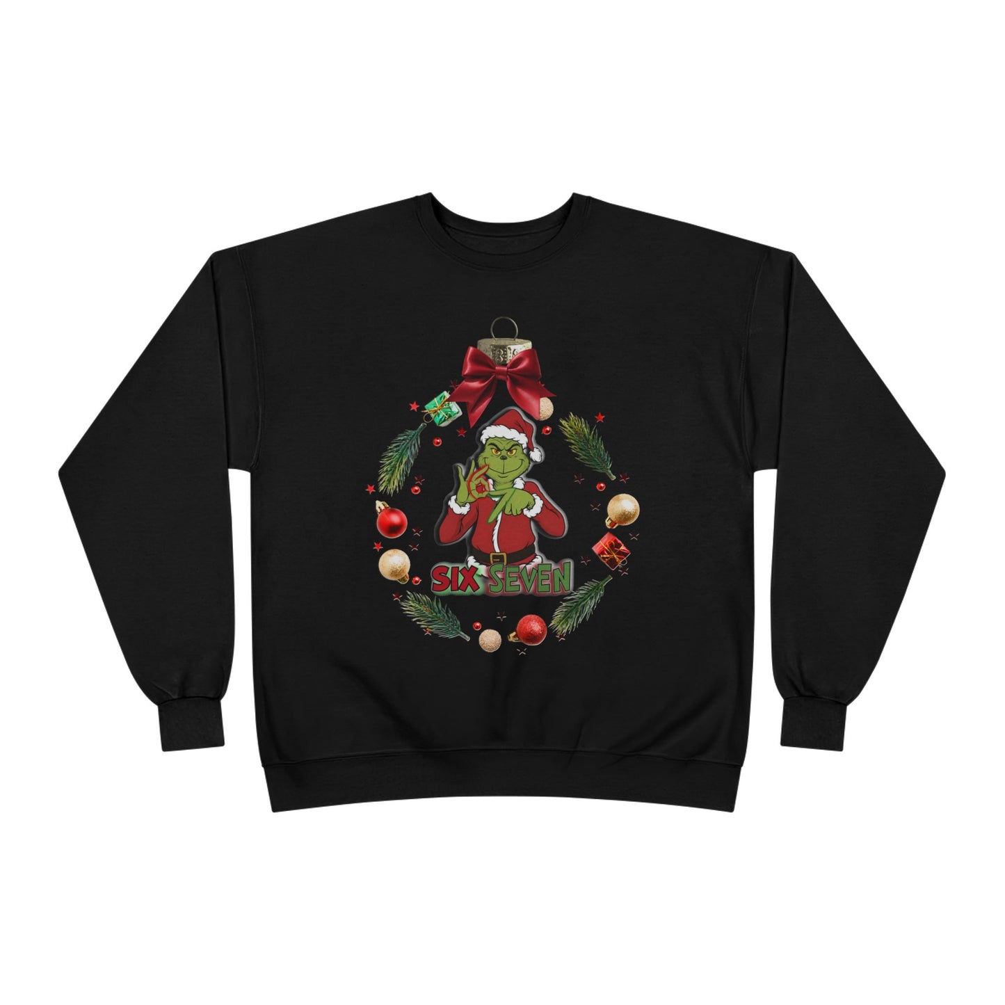 ‘Six Seven’ Christmas Wreath Crewneck Sweatshirt - "Stole Christmas" Holiday Pullover
