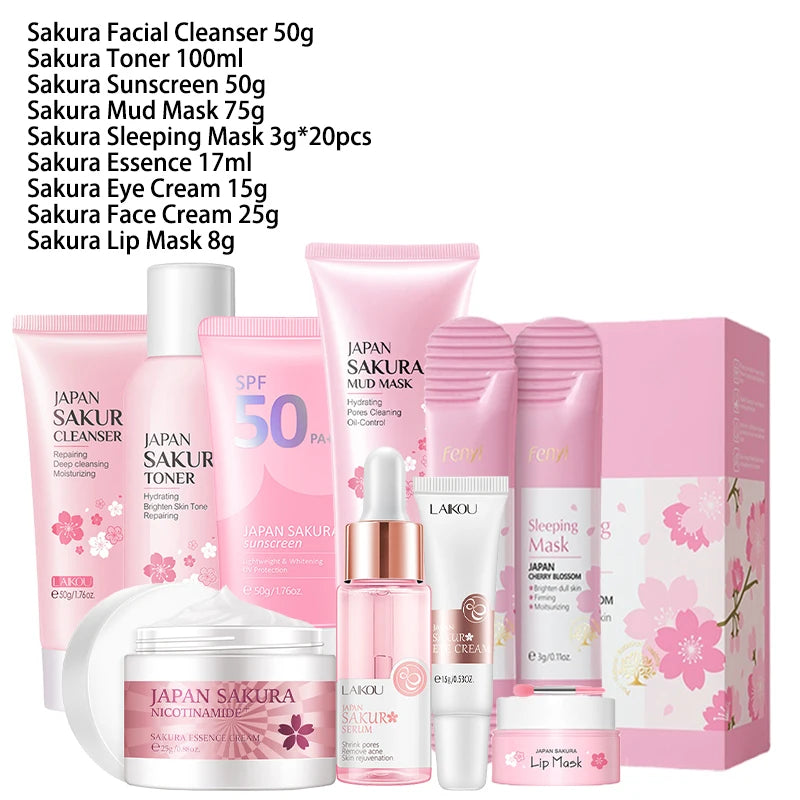Japan Sakura Skin Care Set – Complete Facial Kit