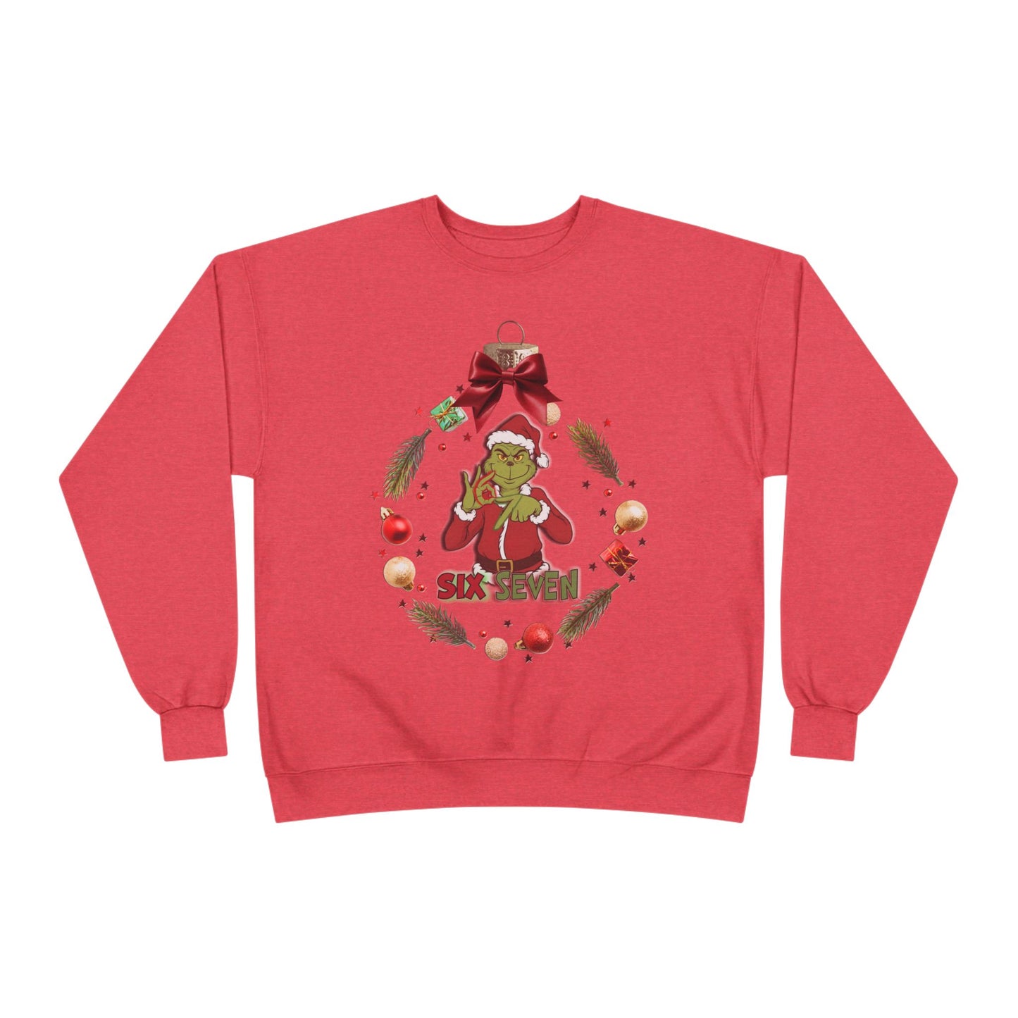 ‘Six Seven’ Christmas Wreath Crewneck Sweatshirt - "Stole Christmas" Holiday Pullover