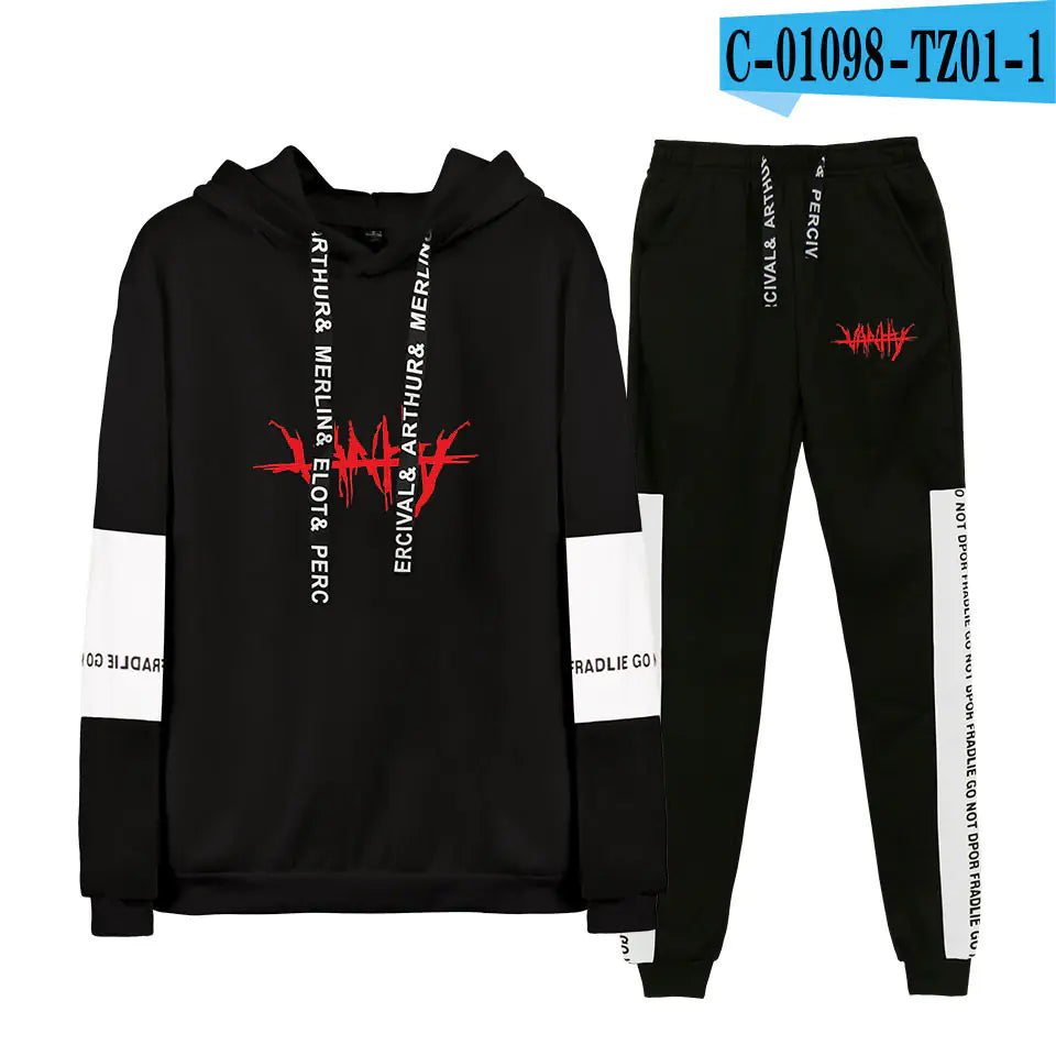 Juice WRLD Casual Couple Hoodie Set for Spring/Fall