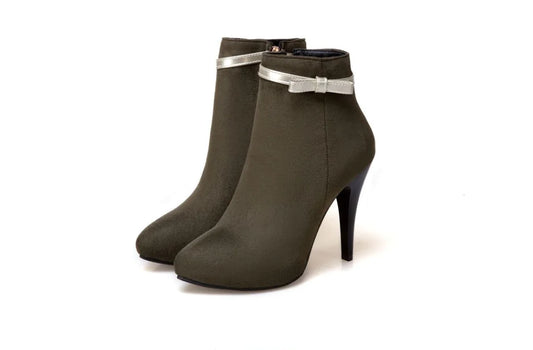 Naked Boots with Bow - Women's Martin Boots