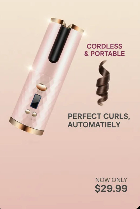 ✨ Cordless LCD Auto-Rotating Wireless Hair Curler ✨