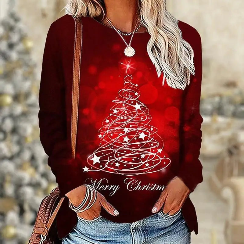 3D Printed Long Sleeve Christmas Number Shirt