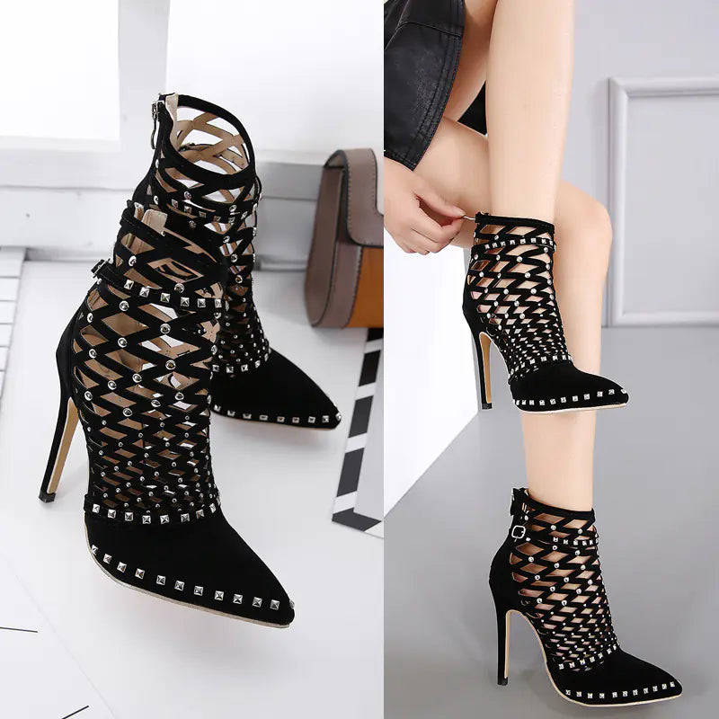 2018 Fall Women's Studded Ankle Boots & Heels